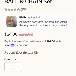 Ball & Chain Jewelry Set